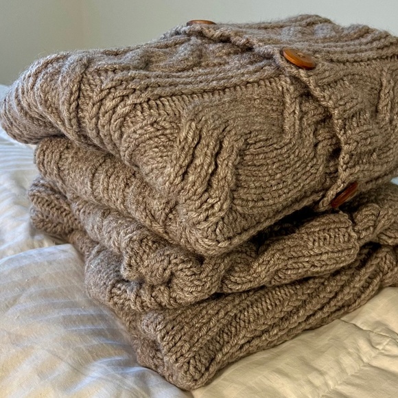 Set of 2 Cable Knit Euro Pillow Covers - Picture 5 of 5